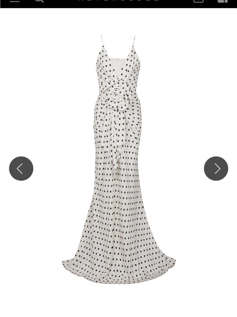 Balmain White Maxi Dress with Black Polka Dots